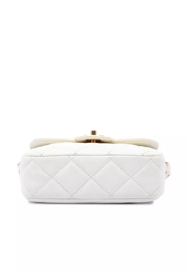 Pre-Loved Chanel Mini Cc Quilted Caviar Messenger Flap