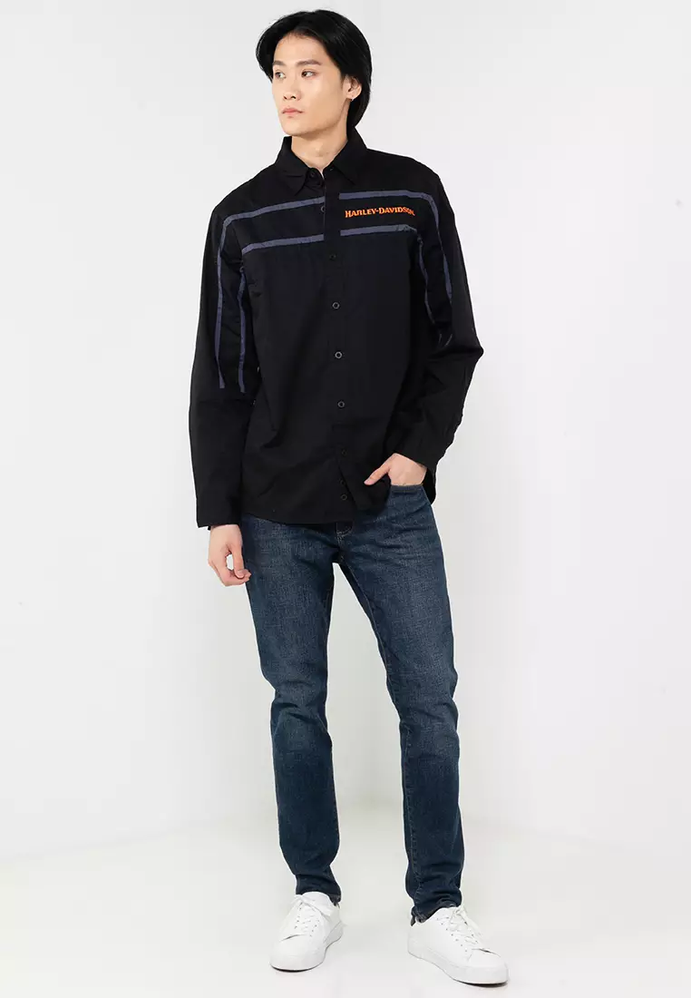 Harley-Davidson® Men's Race Stripes Long Sleeve Shirt