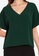 ZALORA WORK green Rolled Up Cuff V Neck Top 5D223AA563D273GS_3