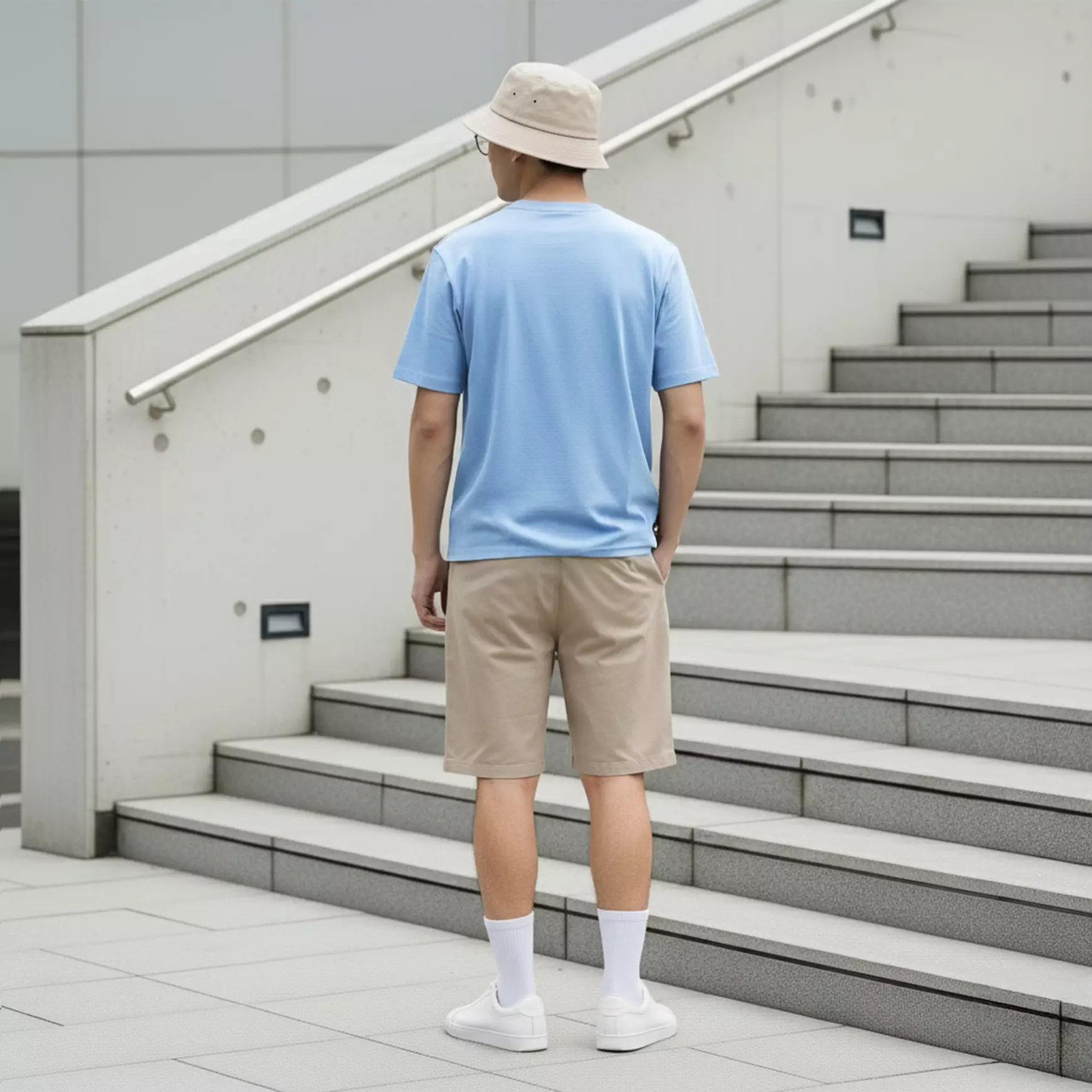 Kale PLUTO BLUE T-shirt Cotton Cloudy Boxy Fit - Kaos Korea - Atasan Kaos Pria - Kaos Basic Pria