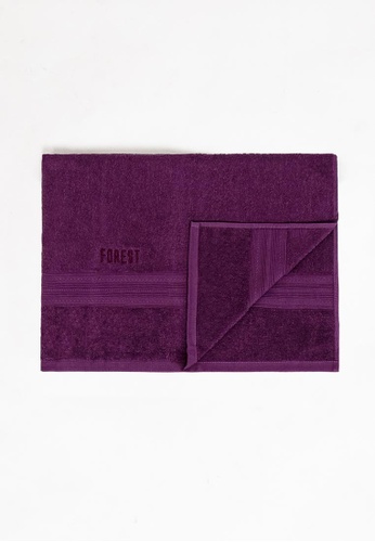 FOREST purple Forest 100% Cotton Home Bath Towel - Tuala Mandi Dewasa - P00081 -70DkPurple B7517HL9D1BBDCGS_1