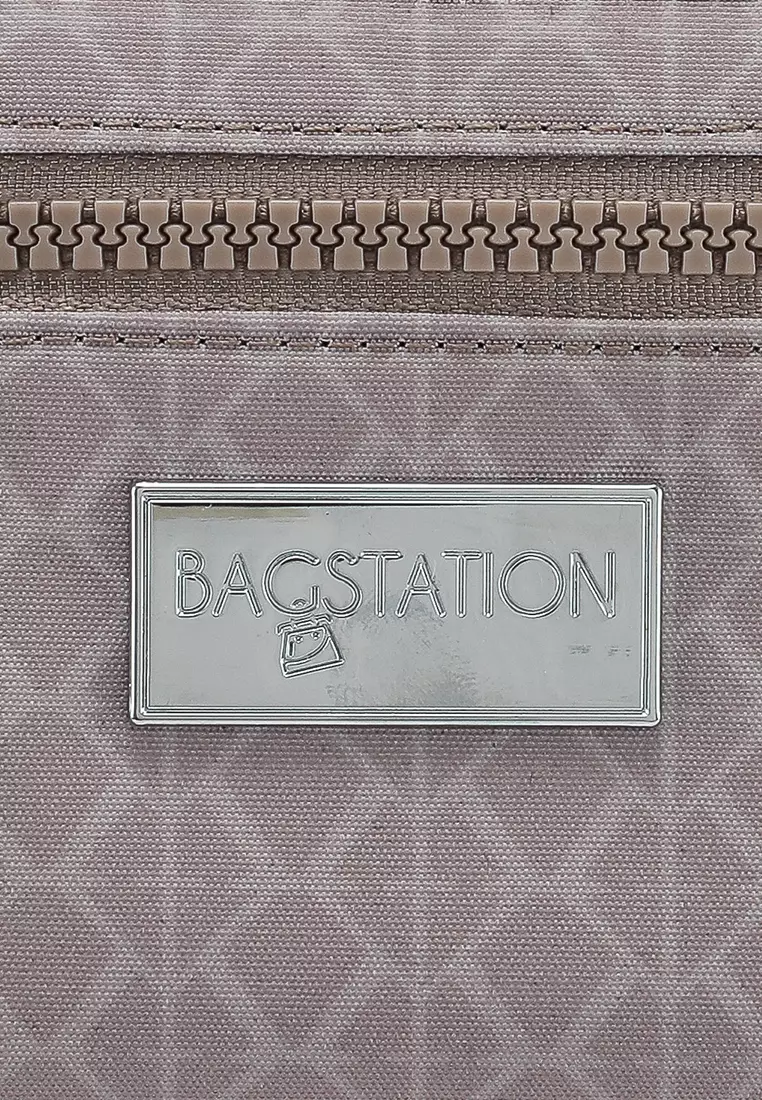 Printed Nylon Zip-Up Wallet