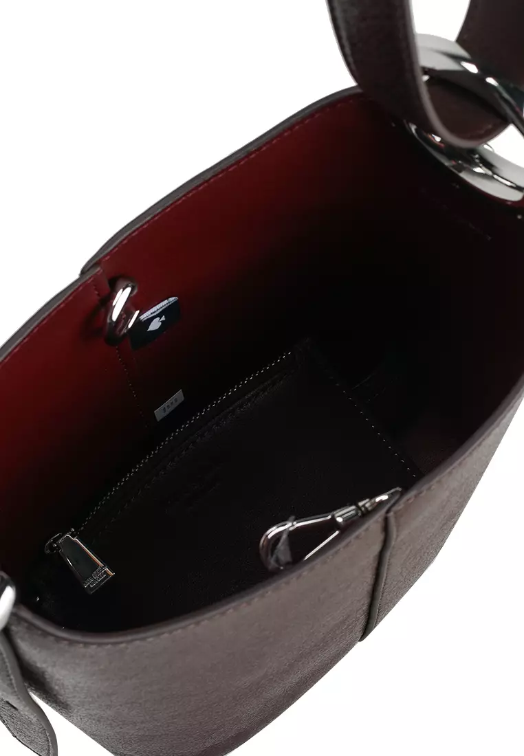 Halo Glazed Leather Mini Bucket Bag