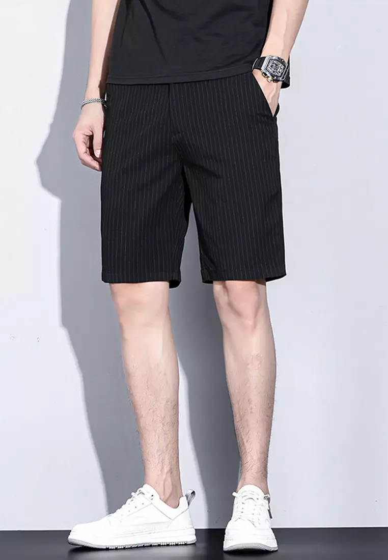 Stripe Casual Suit Shorts