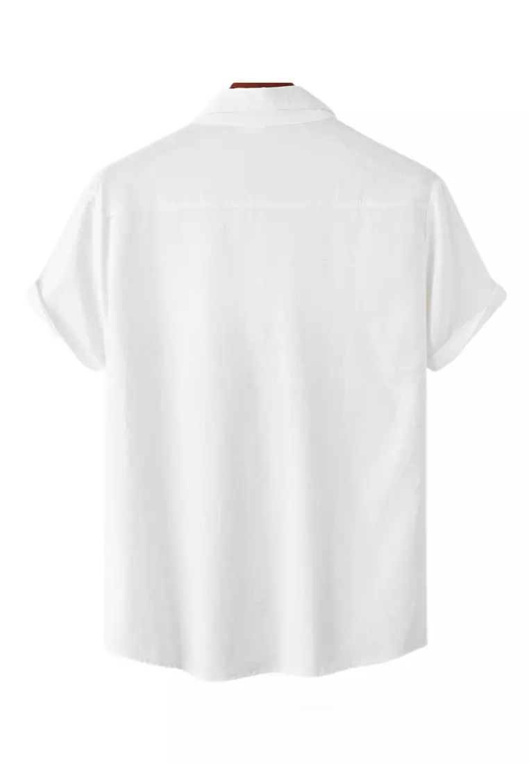 Loose Square-neck Linen Shirt YL-SKD01