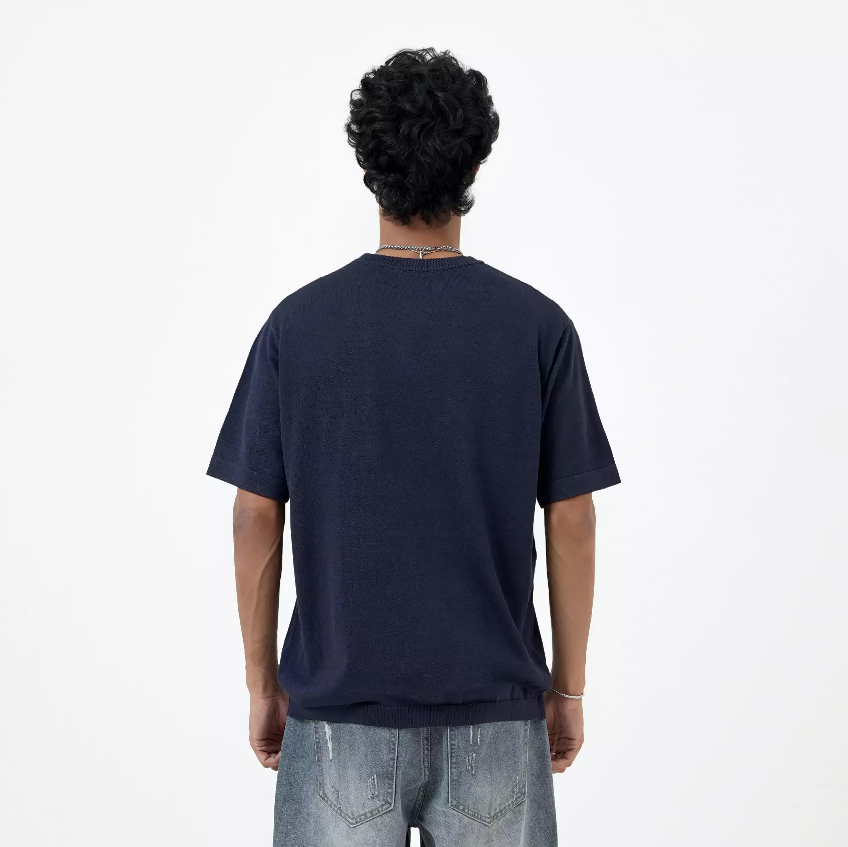 CELCIUS Flat Knit T-Shirt I31000374C Navy