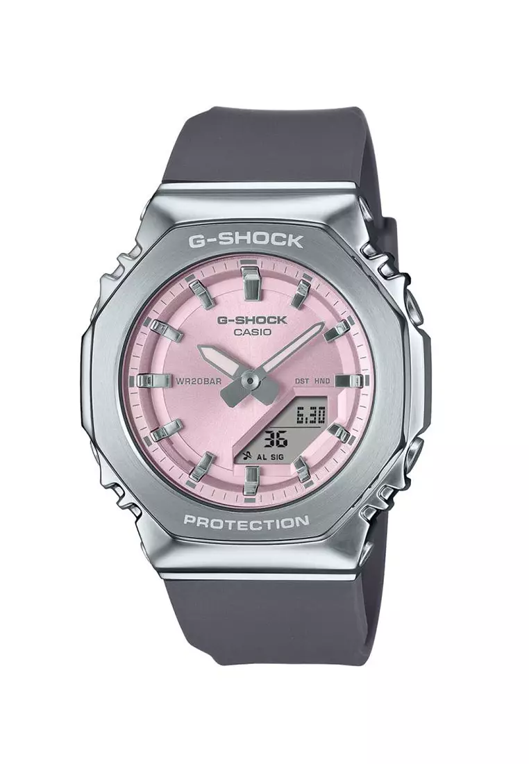 Casio G-SHOCK Jam Tangan Pria - Grey Silver Pink - Resin - GM-S2110-4ADR