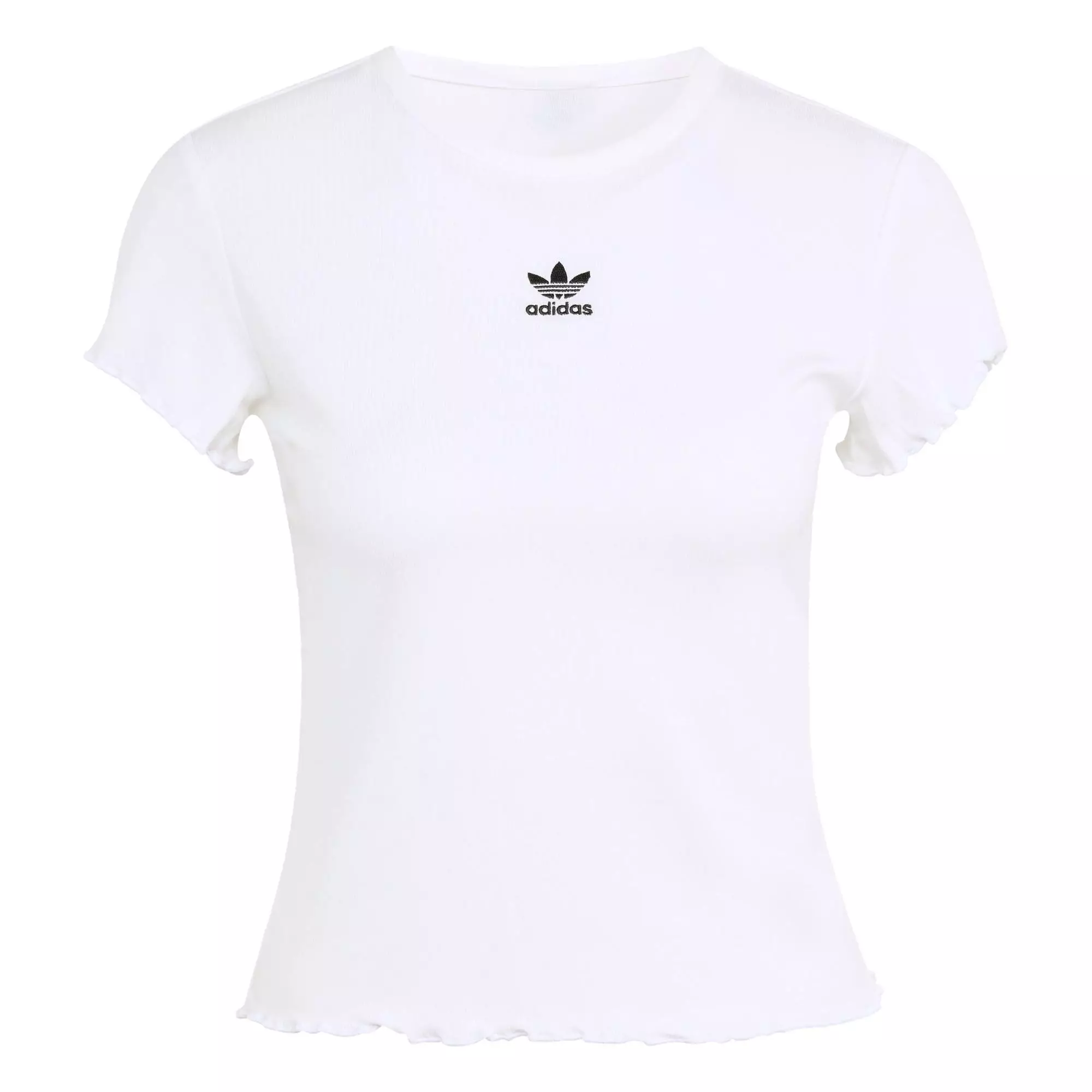 Lifestyle ESSENTIALS SCALLOPED EDGE BABY TEE Women White KE1107