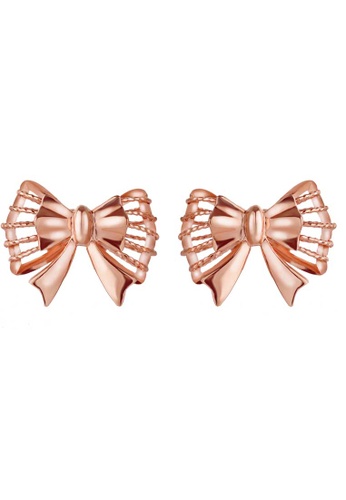 TOMEI TOMEI Rouge Collection, Bow Earrings, Rose Gold 750 (WQ3-DS) B127DAC8615C19GS_1