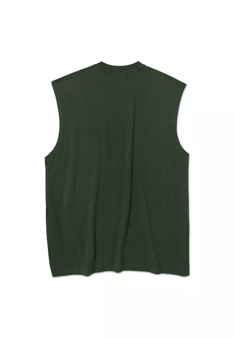 Men's Tough Cut Sleeveless Pocket Tee - Forest Green (1010245-11525) | Apparels