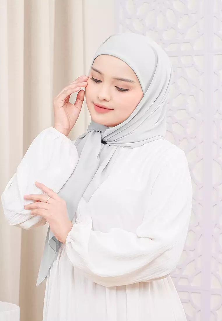 HIJAB INSTAN ALINE - SILVER GREY