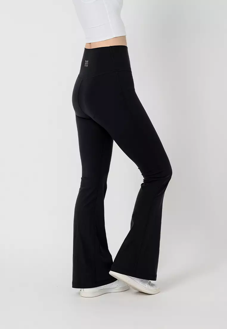 HAPPYFIT Flare Free Size Yoga Pants Black