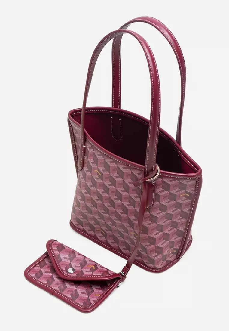 Russo Mini Tote Bag Burgundy