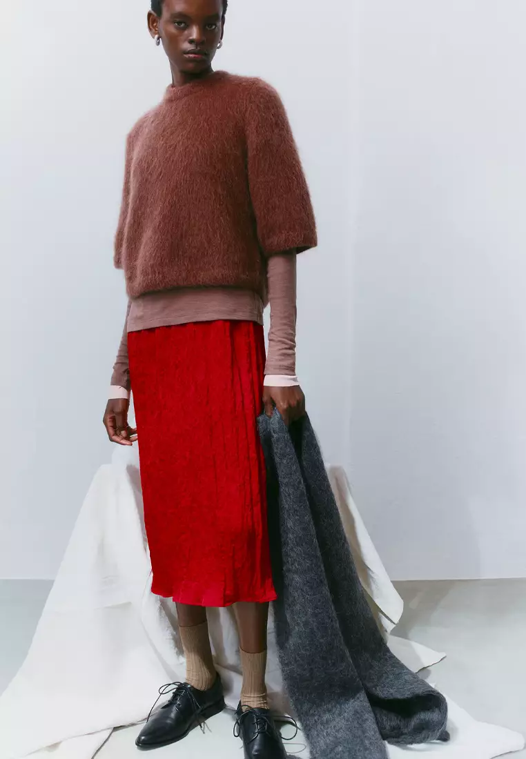 Mohair-Blend Knitted Top