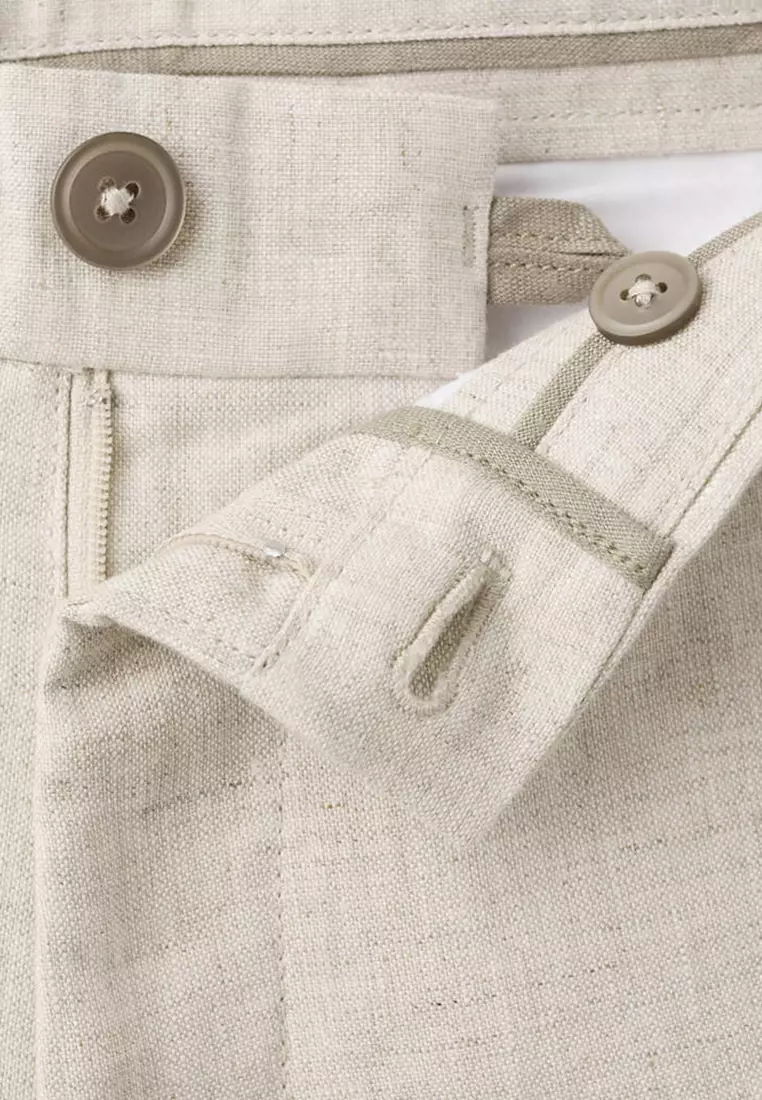 Slim-Fit 100% Linen Bermuda Shorts