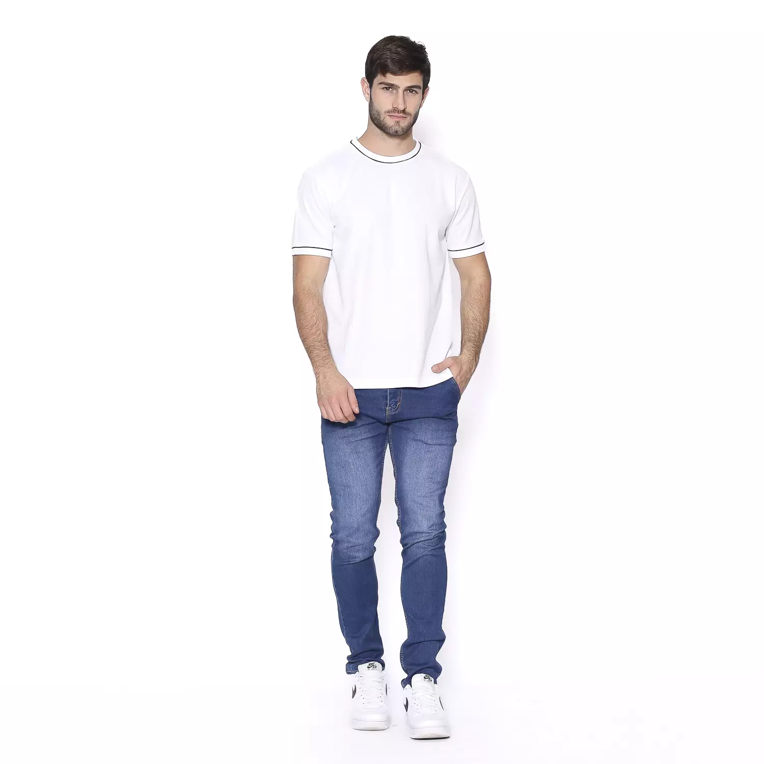 Jual Poshboy POSHBOY Drop Needle T-Shirt Barca White - Kaos Lengan ...