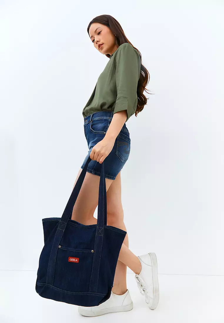 Bellis Dark Blue Tote Bag (G.040)