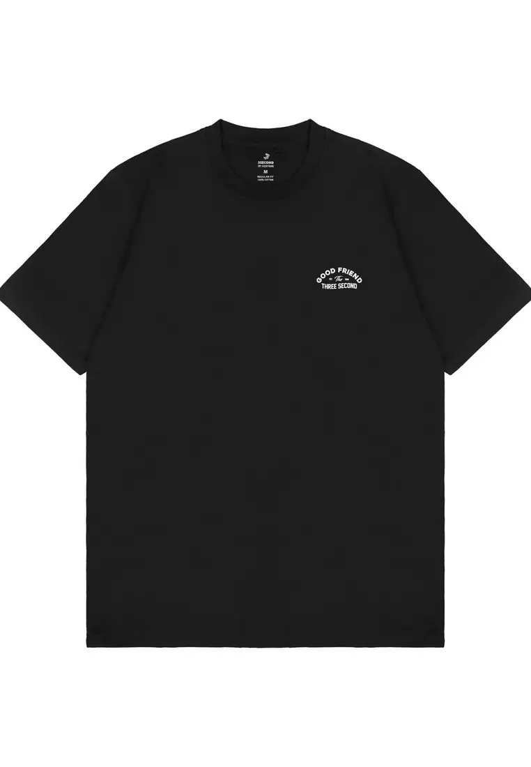 3Second Men's T-Shirt Short Sleeve Regular Fit Cotton Alfa OL-C590125