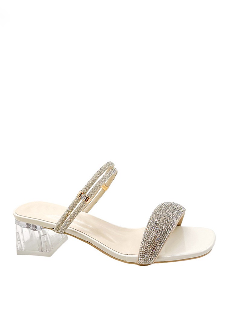 VANSA Fashion Rhinestone Low Heel Sandals VSW-S158