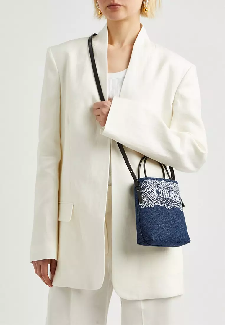 Denim MicSense In Blue Crossbody Bag in Blue