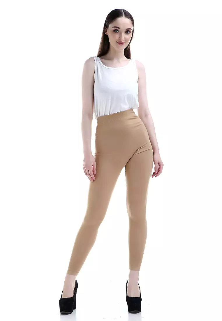 Willow Celana Legging Wanita Design Simple Woman Motif Solid - Khaki