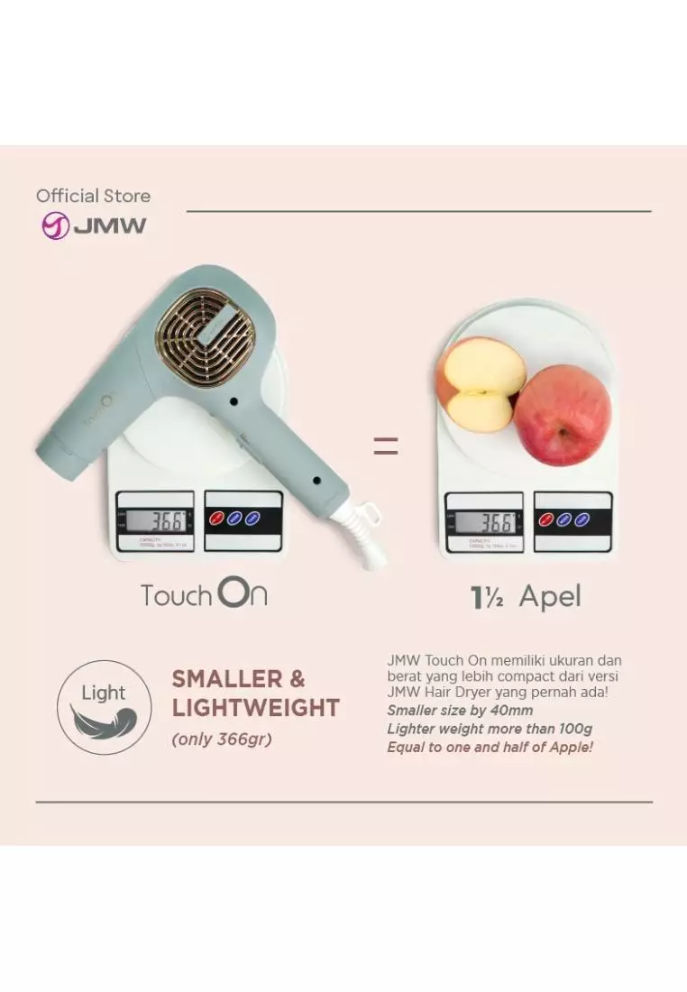 JMW Touch On Hair Dryer / Pengering Rambut - Off White
