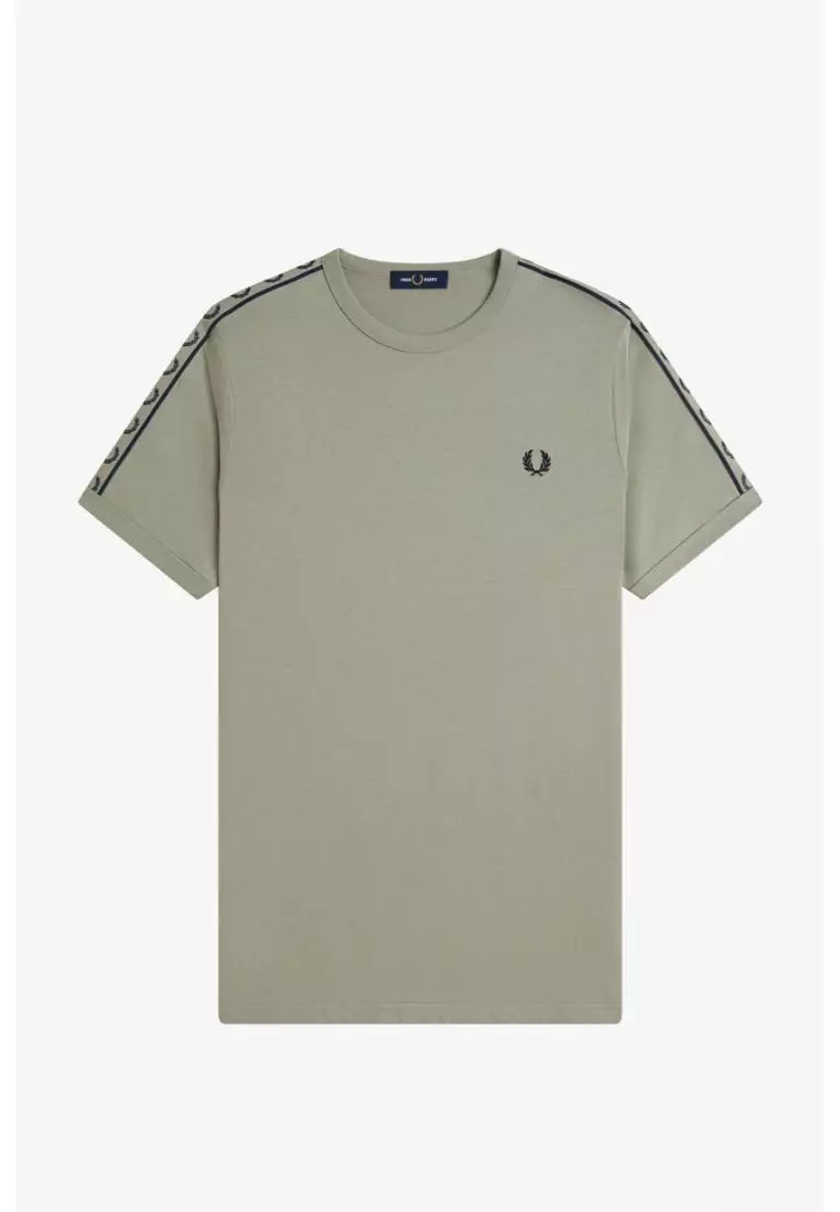 Fred Perry M4613 Contrast Tape Ringer T-Shirt (Seagrass / Navy)