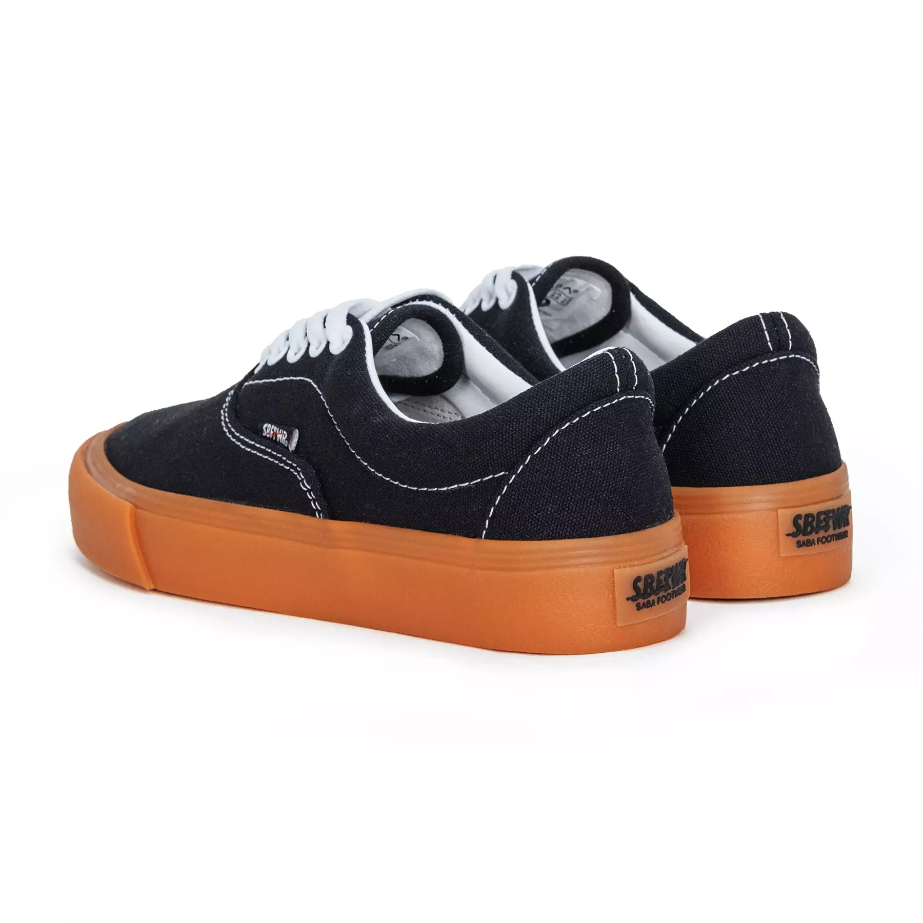 SABA Sykes Black White Gum - Sepatu Sneakers Casual Pria Wanita