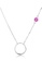 Majade Jewelry pink and silver MAJADE - Asymmetrical Sideway 925 Silver Pink Tourmaline Necklace DDF97AC7EECE3BGS_1