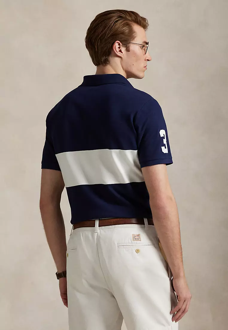 Custom Slim Fit Big Pony Mesh Polo Shirt