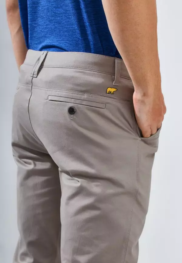 Jack Nicklaus Cougar Celana Panjang Pria Slim Fit Camel