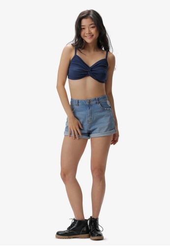 JUST G blue Teens Bandeau Top 25CE8AA70F9C14GS_1