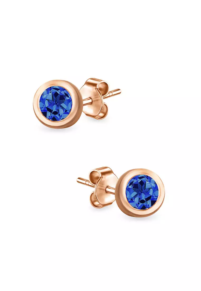 Rose gold store sapphire earrings