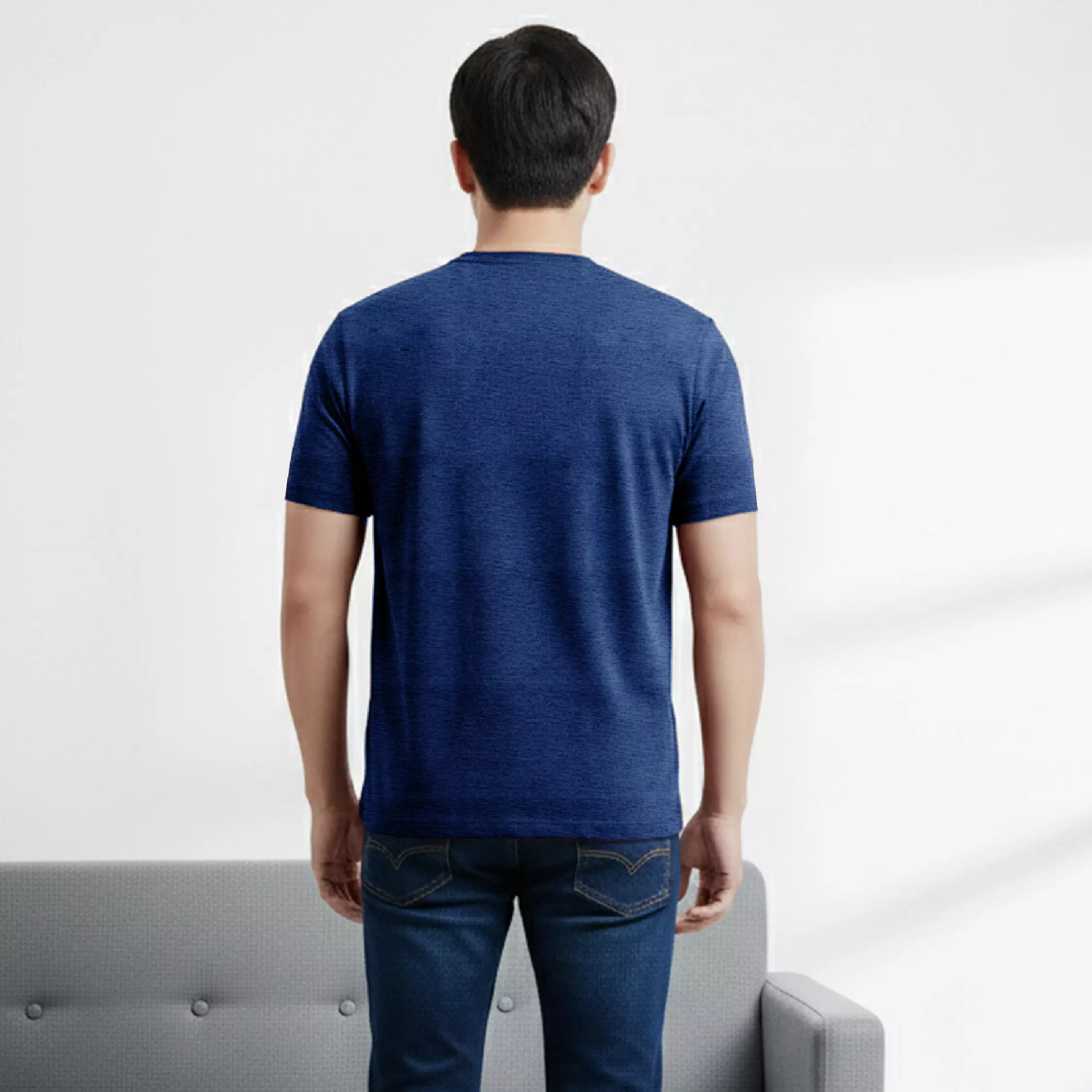 Kale Austin Navy / Kaos Kancing Pria Lengan Pendek