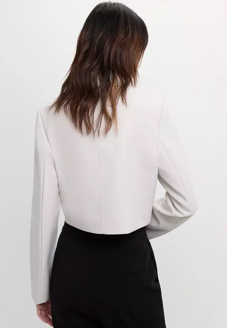 Cropped Bow Tie Blazer