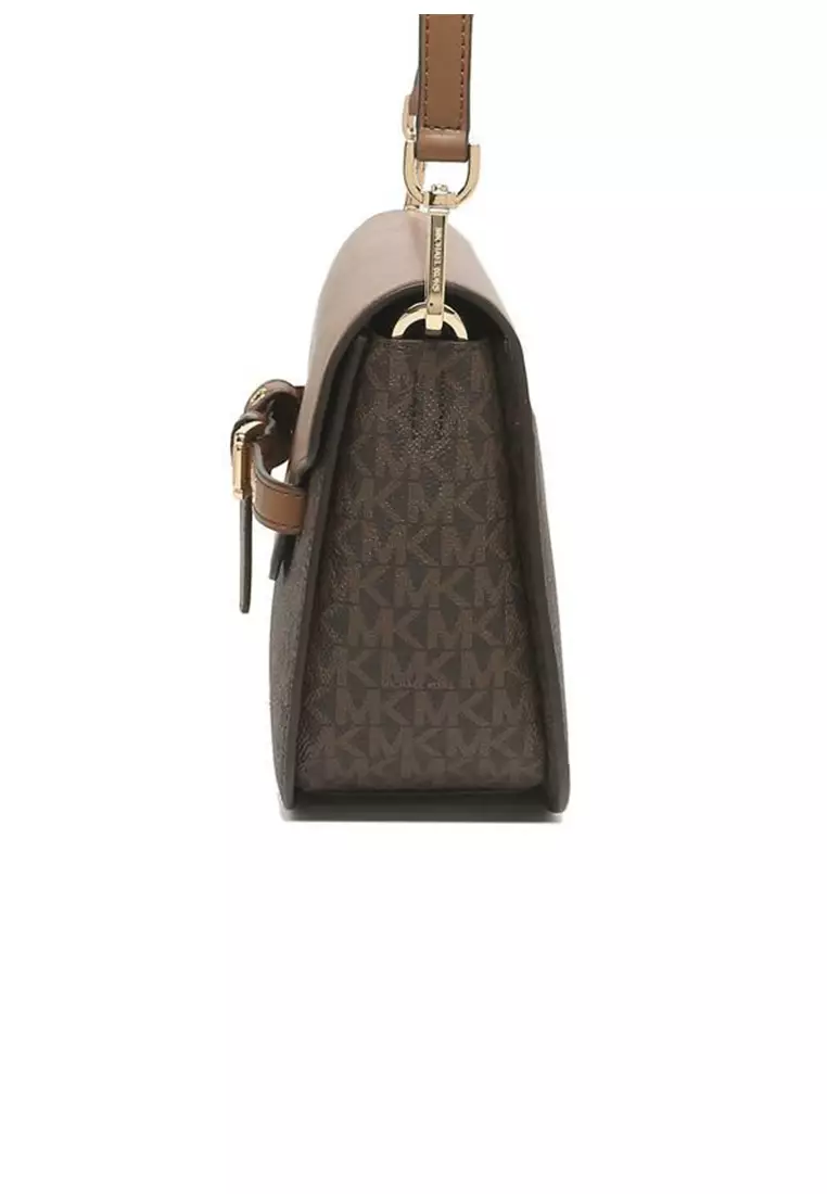 Emilia Small Logo Saddle Crossbody Bag Brown 35S2GU5C1B