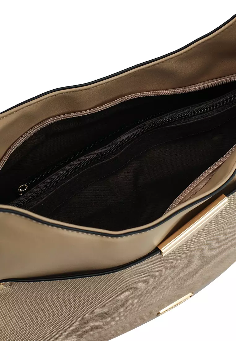 Duo-Texture Convertible Shoulder Bag