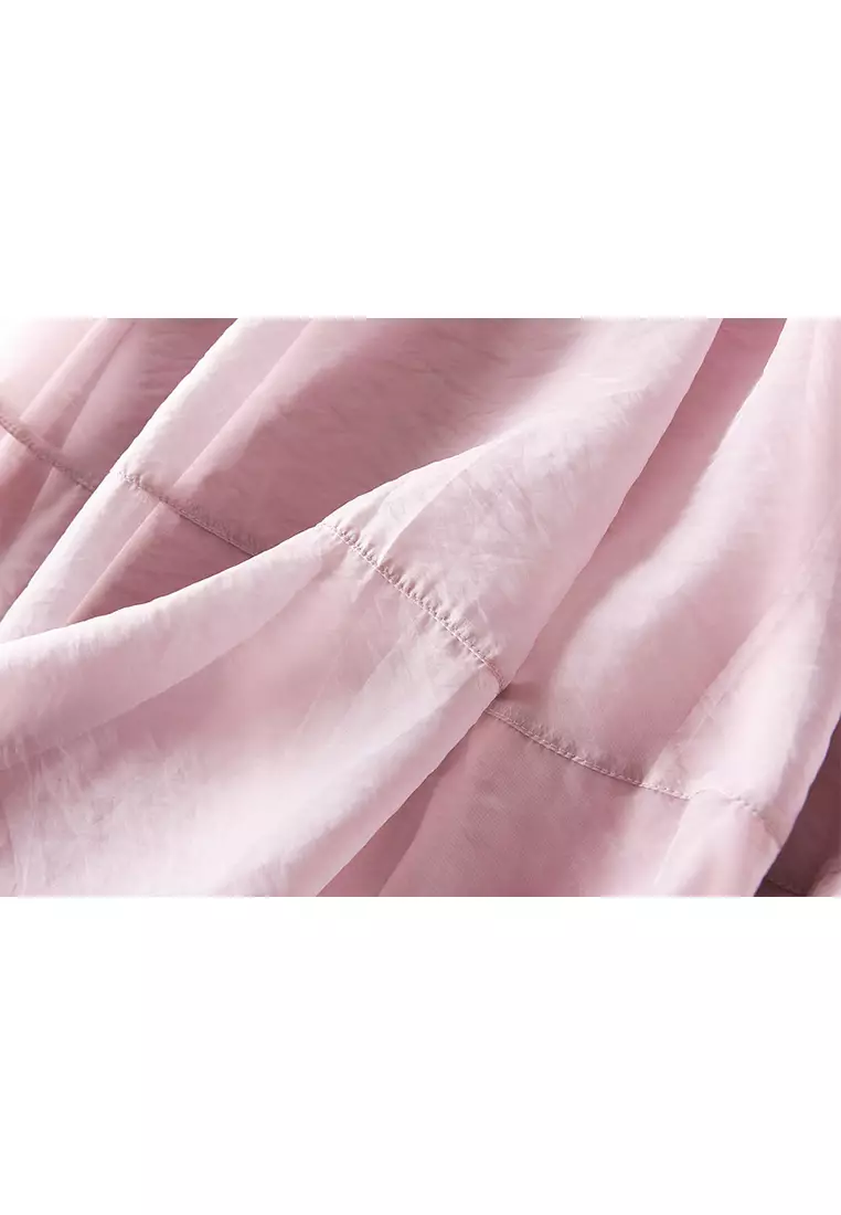 Silk Organdy A-line Maxi Skirt AF0236