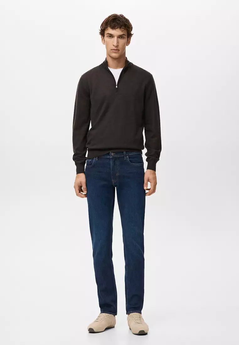 Buy MANGO Man Zip Neck Sweater 2026 Online | ZALORA Philippines