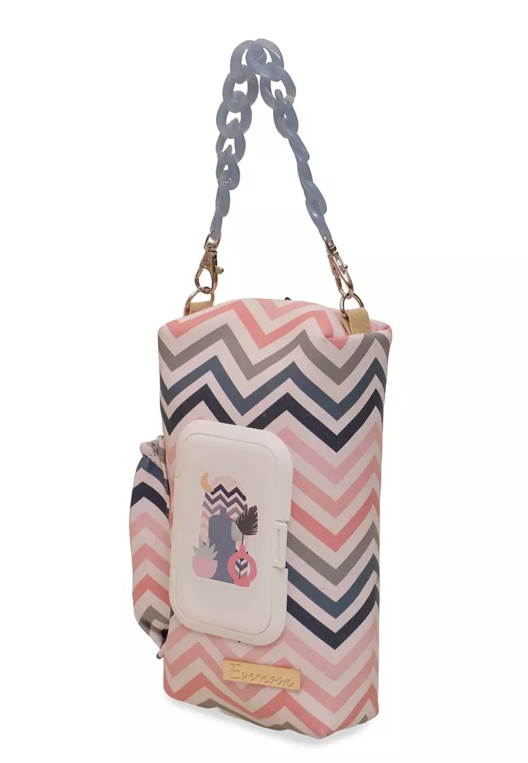 Firda Kantong Tisu 3 IN 1 Desain Simple Multi Color Dan Gambar Unik - Chevron Navy 274C