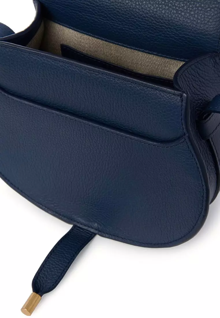 Buy Chlo Chloe Small Marcie Saddle Crossbody Bag in Navy 2024