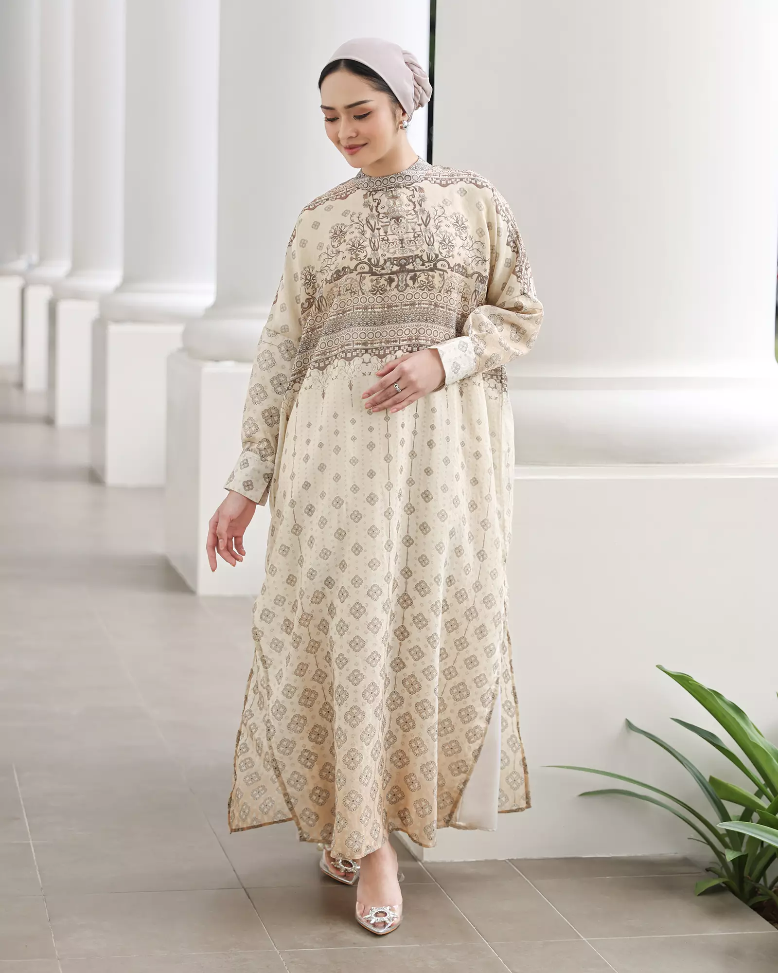 Geulis.id SERADIA KAFTAN SET / KAFTAN WANITA / BAJU LEBARAN - MOCCA