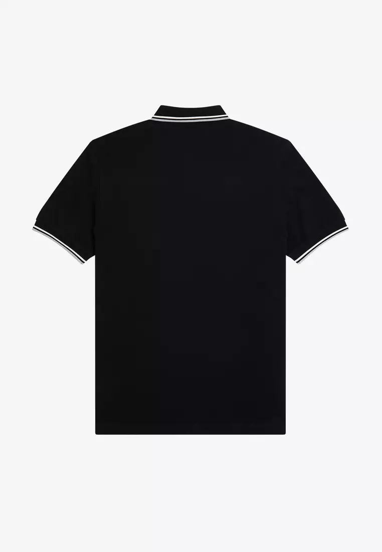 Fred Perry M3600 Twin Tipped Fred Perry Shirt (Black / Ecru / Limestone)