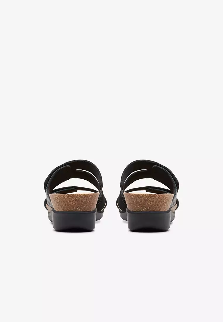 Calenne Maye Wedge Sandals Black Combi