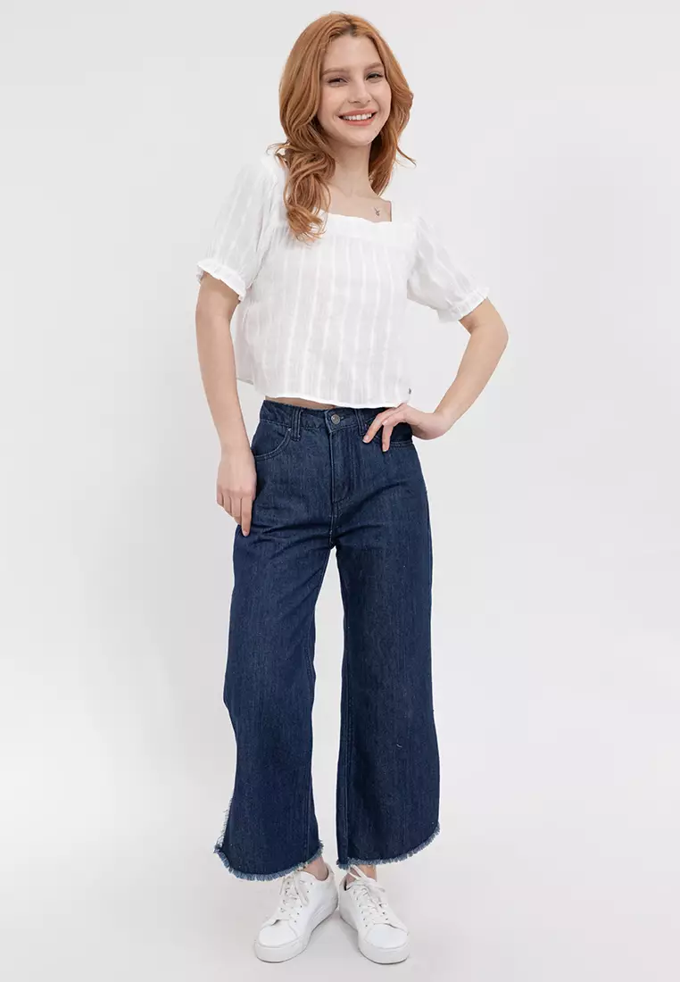 Ladies Neck Puff Sleeve Top