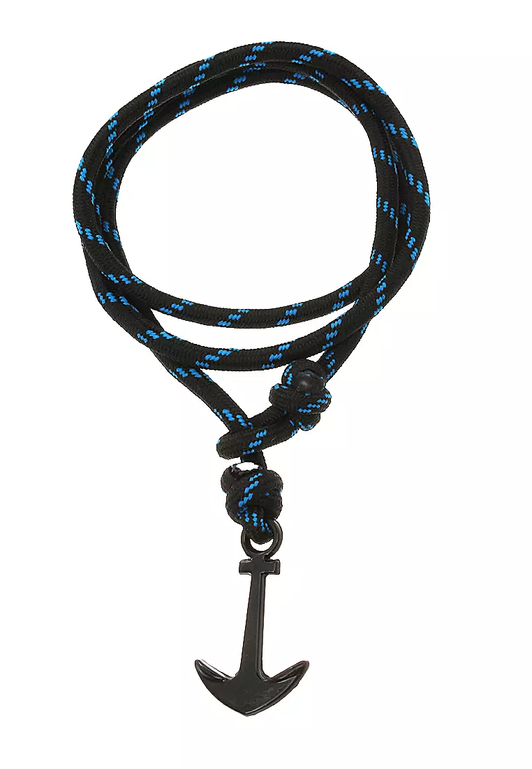 Omrish Gelang Bracelet Pria Motif Pengait Jangkar Premium Material Metal ORIGINAL