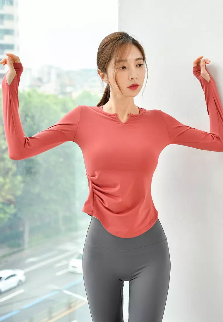 (2PCS) Quick Dry Running Fitness Yoga Dance Set (Tops+Bottoms)