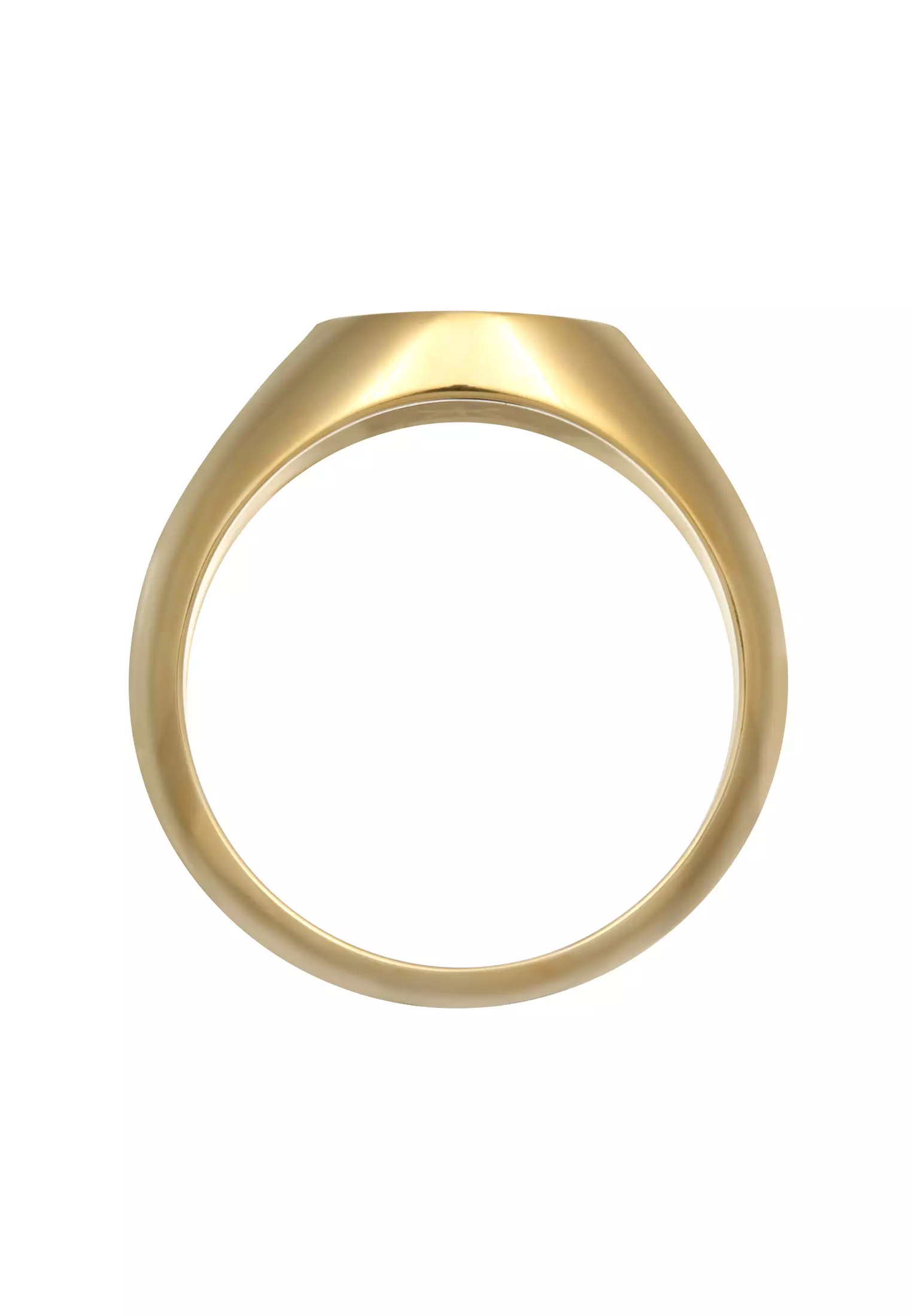 戒指 男士图章笑脸和珐琅镀黄金