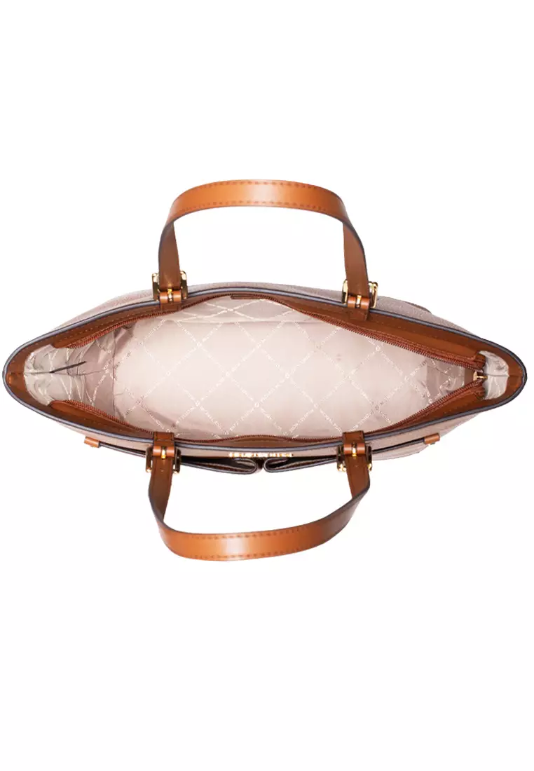 Jet Set Medium Pocket Tote Bag In Luggage