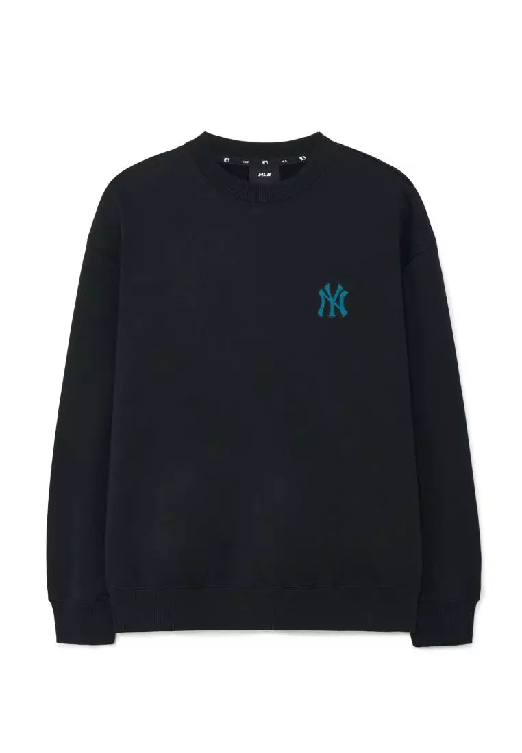 BASIC SMALL LOGO OVERFIT BRUSHED SWEATSHIRTS NEW YORK YANKEES
